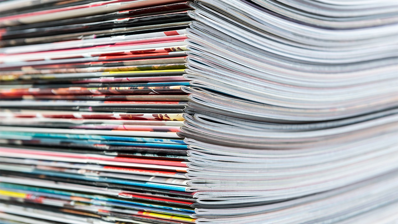 Stack of scientific journals