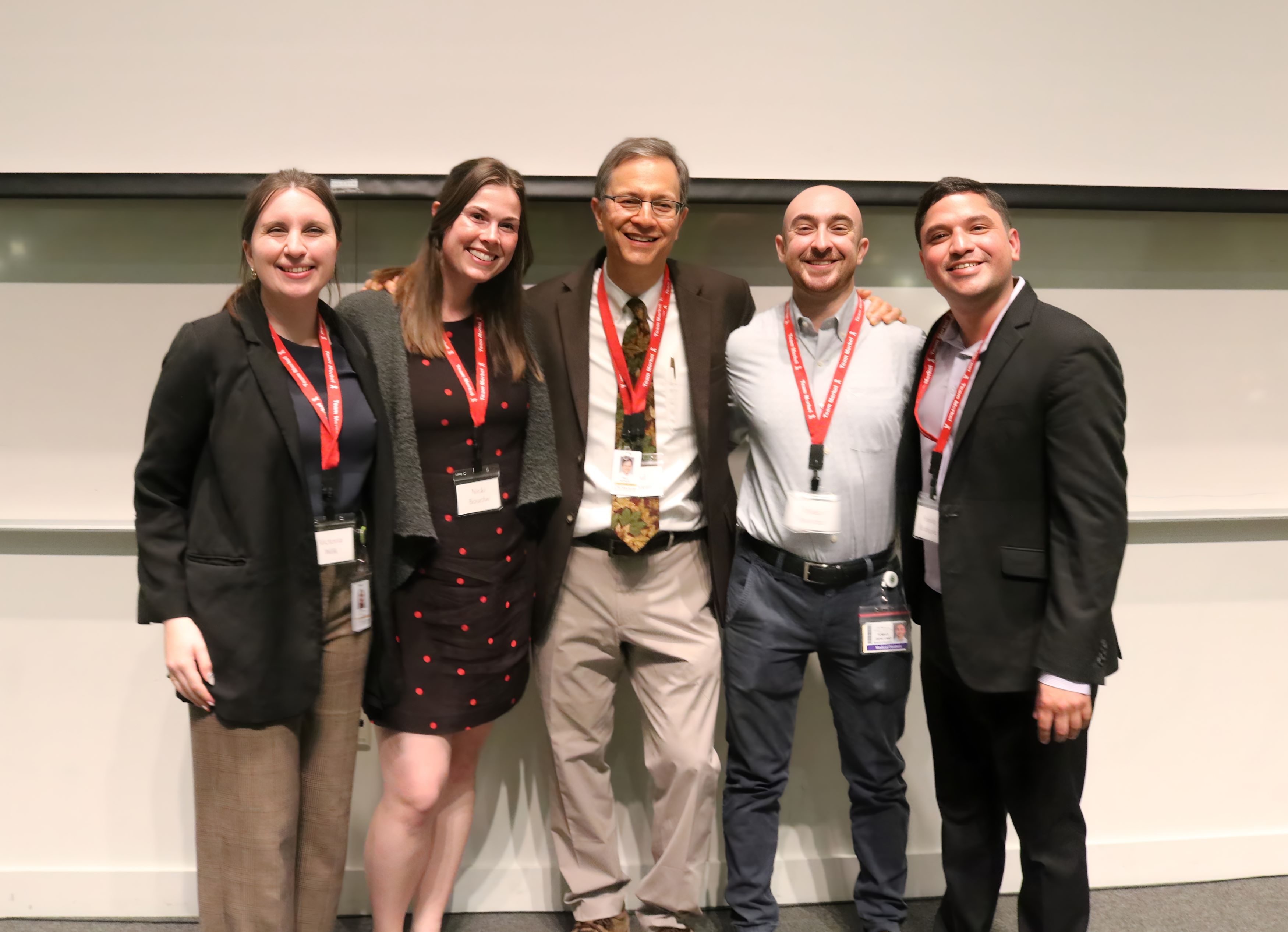 (L-R) Merkel CELLebration speakers; Victoria Wilk MS, Nicki Bouché, Paul Nghiem, MD, Haroldo Rodriguez, Tomas Bencomo