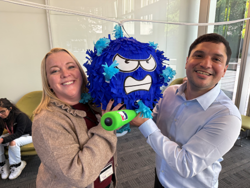 Haroldo with piñata 