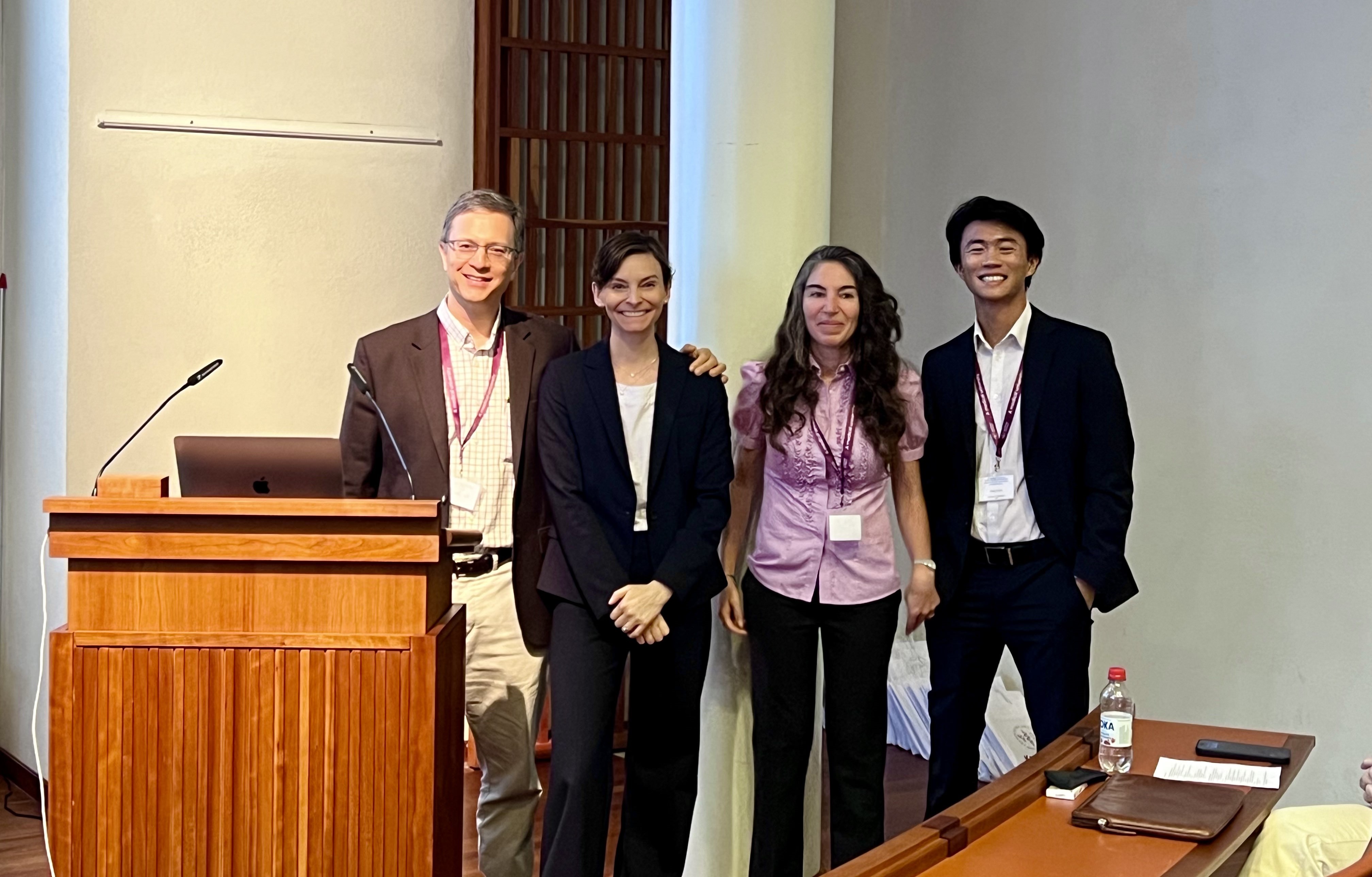 (L-R) Dr. Paul Nghiem, Dr. Aubriana McEvoy, Dr. Lisa Zaba, and Peter Ch’en