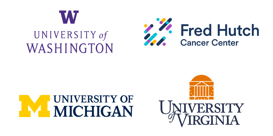UW, Fred Hutch, U of Michigan, U of Virginia logos